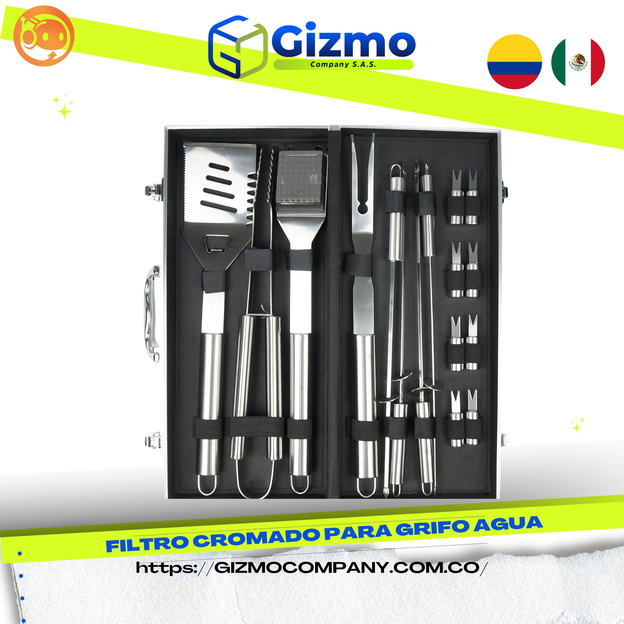 Juego De Cubiertos Bbq Profesional